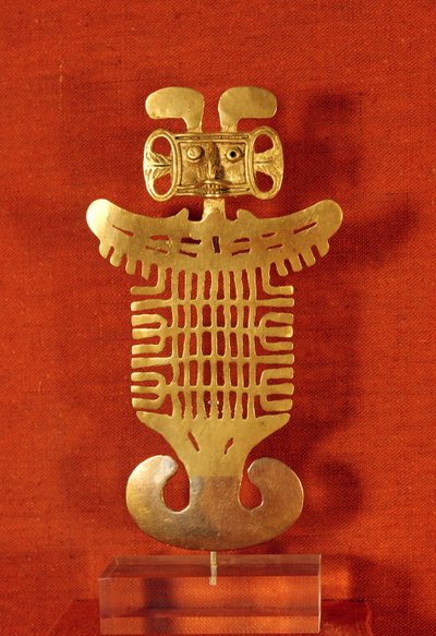 Tolima-Schmuck in Form eines menschenköpfigen Vogels, aus Kolumbien von Pre Columbian